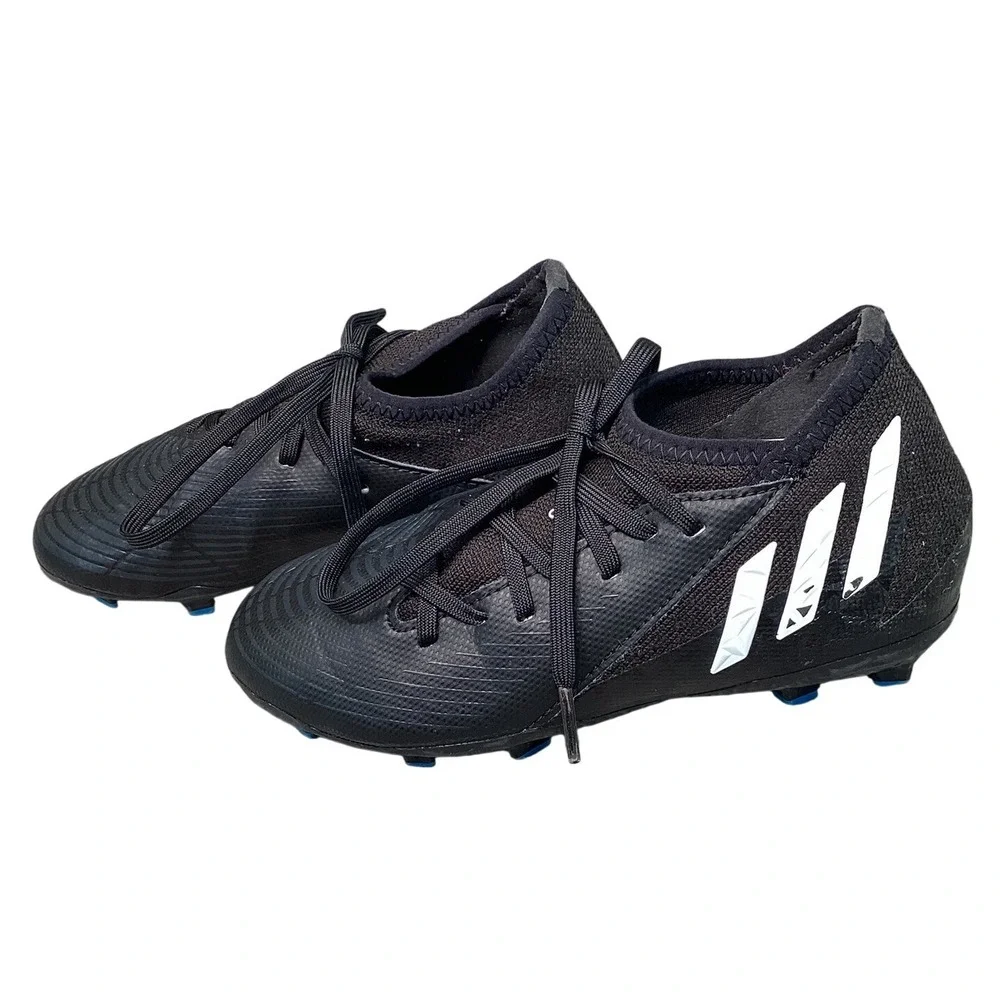 Adidas Predator Edge.3 Soccer Cleats Kids Size 1 Black‎ Good Preloved Cleats